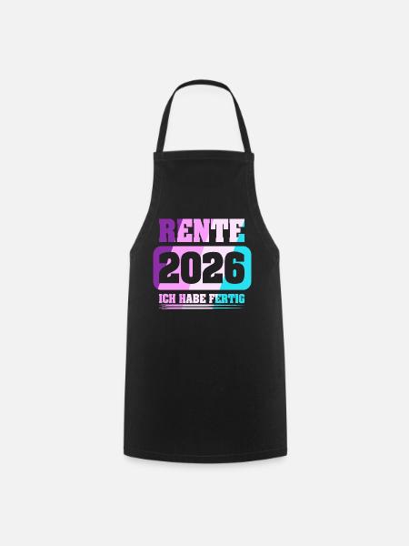 Rentner Rente 2026 - Kochschürze - Schwarz