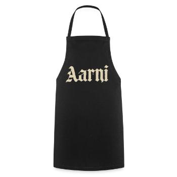 Aarni Gothic Design - Cooking Apron - black - Front - AI Model Male 185 dark (185cm)