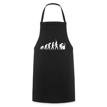 Computer PC Evolution Computer Scientist Programmer - Cooking Apron - black - Front - AI Model Male 185 dark (185cm)