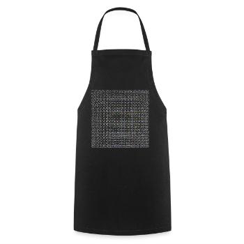 tables de multiplication, nombres, école, apprentissage, net, mathématiques - Tablier de cuisine - noir - Devant - AI Model Male 185 dark (185cm)
