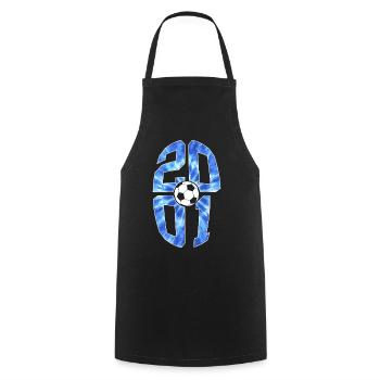 25 YEARS BORN 2001 FOOTBALL 25TH BIRTHDAY - Cooking Apron - black - Front - AI Model Male 185 dark (185cm)