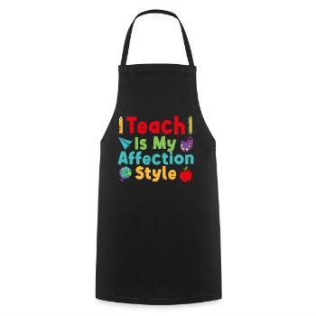Pre K Teacher Affection Style Kindergarten Teacher - Kochschürze - Schwarz - Vorne - AI Model Male 185 dark (185cm)