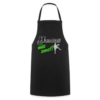 Handball Was Sonst Silhouetten - Kochschürze - Schwarz - Vorne - AI Model Male 185 dark (185cm)