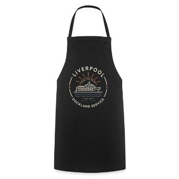 Liverpool Dockland Service Emblem - Cooking Apron - black - Front - AI Model Male 185 dark (185cm)