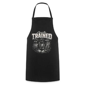 Car Manual Humor Driver Car Gift - Cooking Apron - black - Front - AI Model Male 185 dark (185cm)