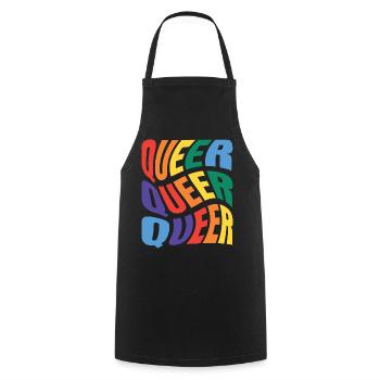 -2026-_LGBTQ_Queer_Queer_Queer_3 - Kochschürze - Schwarz - Vorne - AI Model Male 185 dark (185cm)