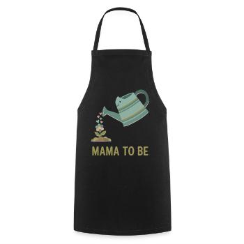 Révélation du sexe Maman pour être la mère de la baby shower Papa - Tablier de cuisine - noir - Devant - AI Model Male 185 dark (185cm)