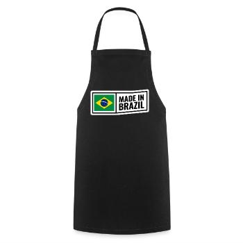 Brazil - Cooking Apron - black - Front - AI Model Male 185 dark (185cm)