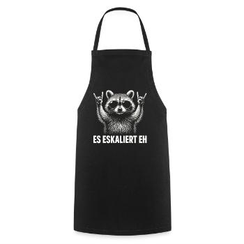 Es Eskaliert Eh Waschbär Party Spruch Humor - Kochschürze - Schwarz - Vorne - AI Model Male 185 dark (185cm)