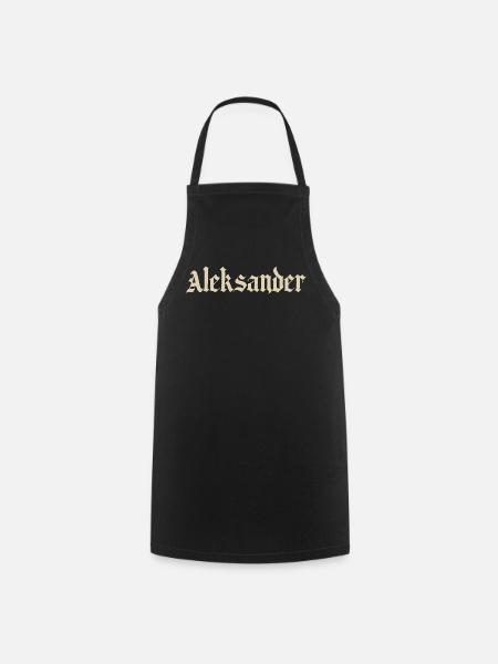 Aleksander Gothic Schrift - Kochschürze - Schwarz