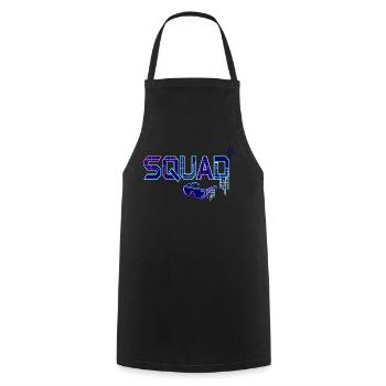 Squad Cyber Neon Goggles Party Gaming Team - Cooking Apron - black - Front - AI Model Male 185 dark (185cm)