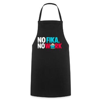 No Fika No Work – Schwedische Kaffeepause Typografie - Kochschürze - Schwarz - Vorne - AI Model Male 185 dark (185cm)