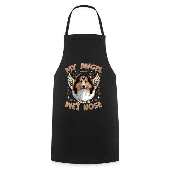 Shetland Sheepdog Sheltie Dog Breed - Cooking Apron - black - Front - AI Model Male 185 dark (185cm)