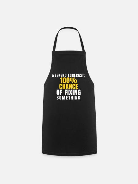 Weekend Forecast  Funny DIY - Cooking Apron - black