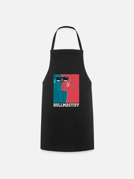 Bullmastiff Hund - Kochschürze - Schwarz