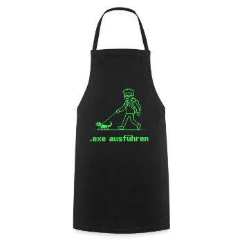 Exe ausführen Informatic Programming Geschenk - Kochschürze - Schwarz - Vorne - AI Model Male 185 dark (185cm)