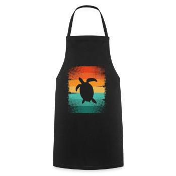 Tortue - Tablier de cuisine - noir - Devant - AI Model Male 185 dark (185cm)