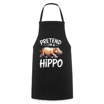 Expressions d’hippopotames Blague hippopotame Cadeau d’hippopotame - Tablier de cuisine - noir - Devant - AI Model Male 185 dark (185cm)