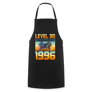30. Geburtstag Mann Frau 1996 Gaming Gamer Level - Kochschürze - Schwarz - Vorne - AI Model Male 185 dark (185cm)