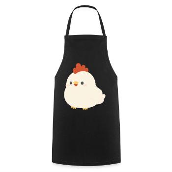 poulet - Tablier de cuisine - noir - Devant - AI Model Male 185 dark (185cm)
