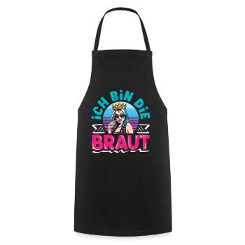 Ich Bin Die Braut Jga Krone Rock Brautparty - Kochschürze - Schwarz - Vorne - AI Model Male 185 dark (185cm)