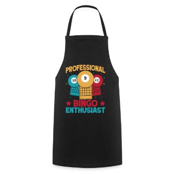 Bingo Bingo Passionné de Bingo - Tablier de cuisine - noir - Devant - AI Model Male 185 dark (185cm)