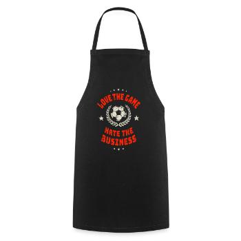 Déclaration du fan-shirt Fußball Football Soccer Love - Tablier de cuisine - noir - Devant - AI Model Male 185 dark (185cm)