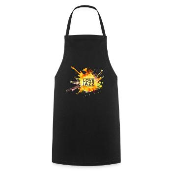 love jazz music concert wind band wind band - Cooking Apron - black - Front - AI Model Male 185 dark (185cm)