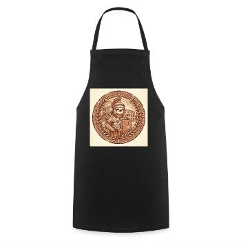 Funny sloth Roman gladiator in the Colosseum - Cooking Apron - black - Front - AI Model Male 185 dark (185cm)