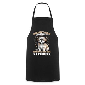 Shih Tzu Dog Breed - Cooking Apron - black - Front - AI Model Male 185 dark (185cm)