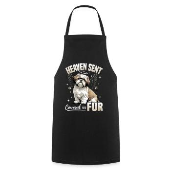 Race de chien Shih Tzu - Tablier de cuisine - noir - Devant - AI Model Male 185 dark (185cm)
