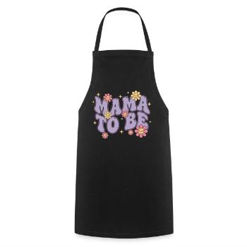 Révélation du sexe Maman pour être la mère de la baby shower Papa - Tablier de cuisine - noir - Devant - AI Model Male 185 dark (185cm)