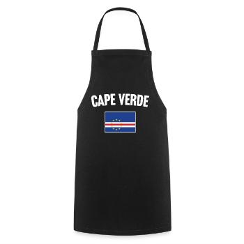 Cape Verde Flag - Cooking Apron - black - Front - AI Model Male 185 dark (185cm)