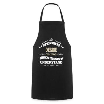 Its A Debbie Thing You Wouldnt Understand Funny - Cooking Apron - black - Front - AI Model Male 185 dark (185cm)