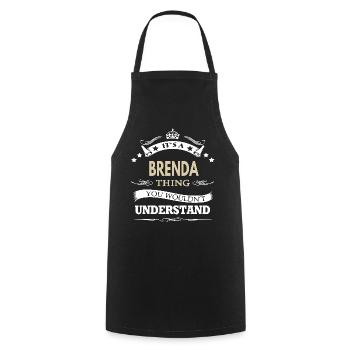 Its A Brenda Thing You Wouldnt Understand Funny - Cooking Apron - black - Front - AI Model Male 185 dark (185cm)