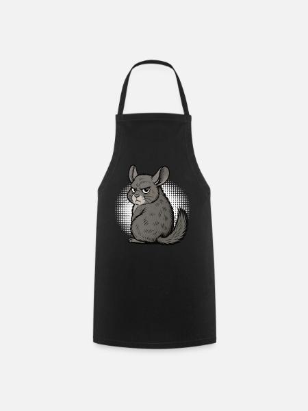 Chinchilla Chinchillas Chinchillabesitzer Nagetier - Kochschürze - Schwarz
