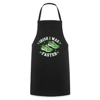 Irish I Was Faster - Cooking Apron - black - Front - AI Model Male 185 dark (185cm)