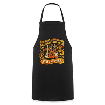 Guitar Humor Musician Music Retro Gift - Cooking Apron - black - Front - AI Model Male 185 dark (185cm)