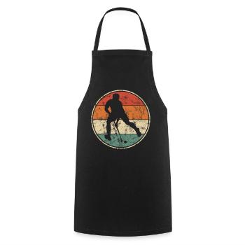 Vintage Hockey Feldhockey Hallenhockey Männer - Kochschürze - Schwarz - Vorne - AI Model Male 185 dark (185cm)