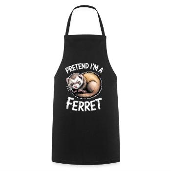 Ferret Sayings Funny Ferret Gift - Cooking Apron - black - Front - AI Model Male 185 dark (185cm)