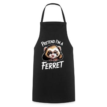 Ferret Sayings Funny Ferret Gift - Cooking Apron - black - Front - AI Model Male 185 dark (185cm)