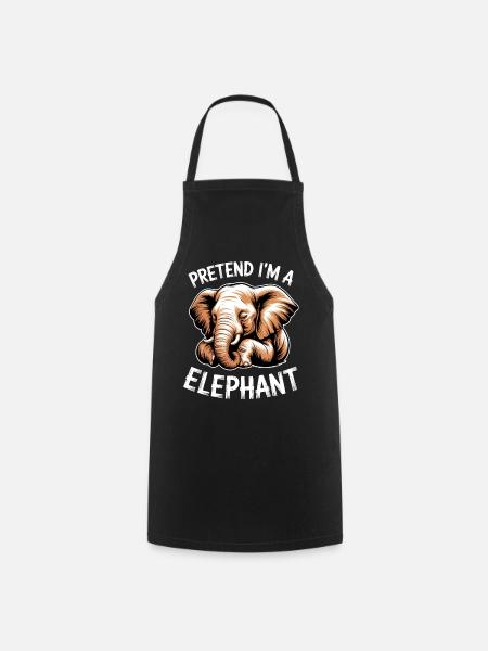 Elefant Sprüche Elefant Lustiges Elefant Geschenk  - Kochschürze - Schwarz