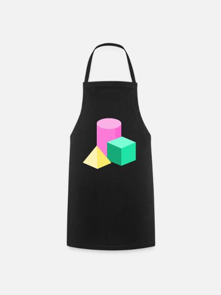 Pastellgeometrie Farbblöcke - Kochschürze - Schwarz