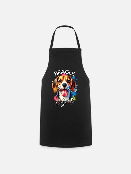 Beagle Mädchen Beagle - Kochschürze - Schwarz