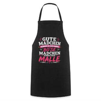 Mallorca Party Spruch Malle Damen Outfit Humor - Kochschürze - Schwarz - Vorne - AI Model Male 185 dark (185cm)