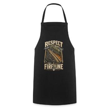 Fire Brigade Fire Brigade Groups Respect The Fireline - Cooking Apron - black - Front - AI Model Male 185 dark (185cm)