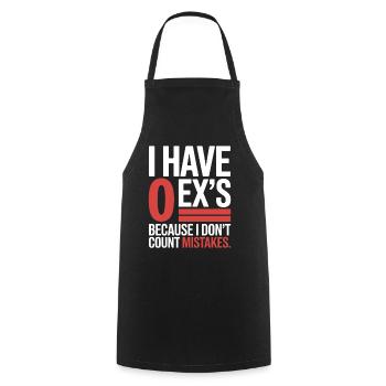 Ex-petit ami J’ai 0 ex Séparation Divorce célibataire - Tablier de cuisine - noir - Devant - AI Model Male 185 dark (185cm)