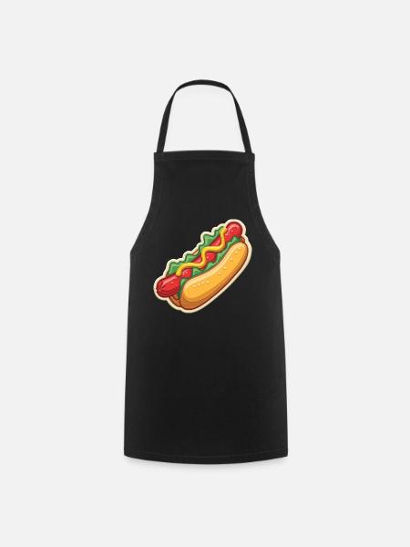 Hotdog Love - Kochschürze - Schwarz