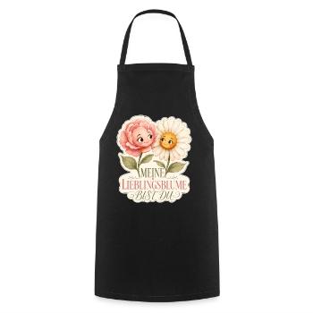 My favorite flower is you - Cooking Apron - black - Front - AI Model Male 185 dark (185cm)