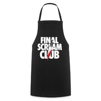 Final Scream Club Horror Design - Cooking Apron - black - Front - AI Model Male 185 dark (185cm)